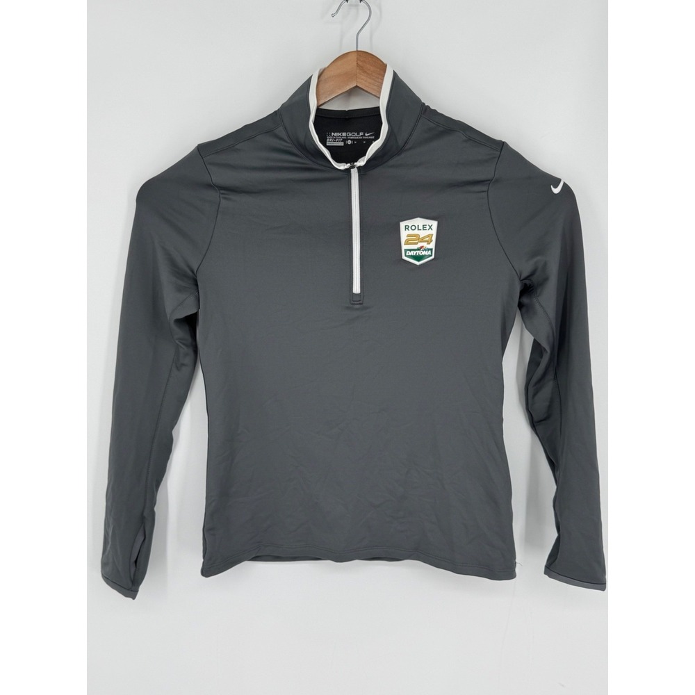 Nike Golf Dri-FIT Pullover Womens Sz Medium 1/4 Zip Shirt "Rolex 24 Daytona" F1